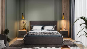 Спальня «Джоли» Дуб Крафт золотой, Графит матовый в Нягани - nyagan.mebel-tymen.ru | фото