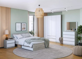 Спальня Лори, набор №ДС-1, дуб серый/белый в Нягани - nyagan.mebel-tymen.ru | фото