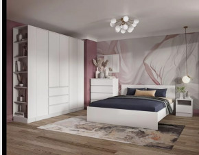 Спальня Мэнкс, набор №1 Белый/графит серый в Нягани - nyagan.mebel-tymen.ru | фото