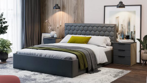 Спальня «Порто» Яблоня Беллуно, Графит софт в Нягани - nyagan.mebel-tymen.ru | фото