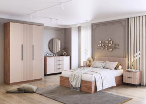 Спальня Тоскана, набор №2, дуб табачный/бисквит в Нягани - nyagan.mebel-tymen.ru | фото