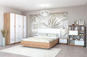 Спальня Эго, набор №БГ-1, дуб крафт золотой/белый глянец Диал в Нягани - nyagan.mebel-tymen.ru | фото