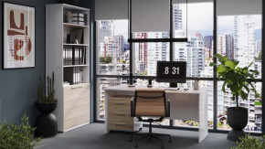 Стандартный набор офисной мебели «Успех-2» Дуб Сонома, Белый в Нягани - nyagan.mebel-tymen.ru | фото