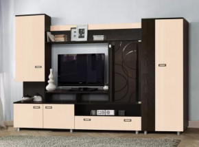 Стенка "Аллегро" вариант 3 венге Linum/дуб белфорт в Нягани - nyagan.mebel-tymen.ru | фото