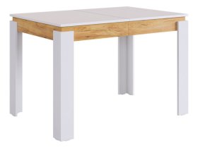 Стол обеденный раздвижной Гермес 2 белое дерево/дуб крафт золотой в Нягани - nyagan.mebel-tymen.ru | фото