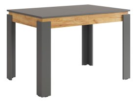 Стол обеденный раздвижной Гермес 2 графит/дуб крафт золотой в Нягани - nyagan.mebel-tymen.ru | фото