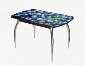 Стол Бостон-2 ф/п Черника, 1100*700 мм, венге/хром триумф в Нягани - nyagan.mebel-tymen.ru | фото