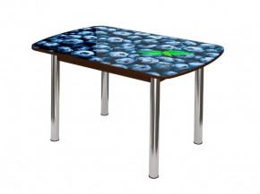 Стол Бостон-2 ф/п Черника, 900*600 мм, венге/хром брифинг в Нягани - nyagan.mebel-tymen.ru | фото