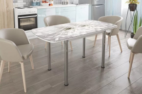 Стол Бостон-3 раздвижной, Флоренс, фотопечать/хром брифинг в Нягани - nyagan.mebel-tymen.ru | фото