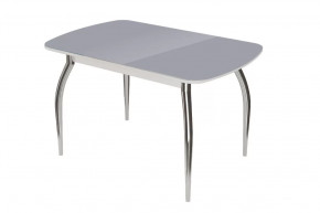 Стол "Бостон", антрацит глянец/белый/хром триумф в Нягани - nyagan.mebel-tymen.ru | фото