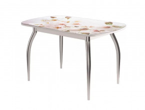 Стол Бостон ф/п Сакура, 900*600 мм, белый/хром триумф в Нягани - nyagan.mebel-tymen.ru | фото