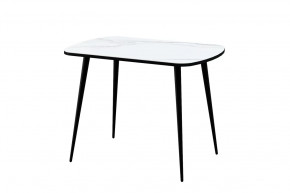 Стол Бостон Лайт, фотопечать Мрамор итальянский/опоры черные в Нягани - nyagan.mebel-tymen.ru | фото