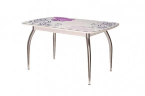 Стол "Бостон", виолет/белый/хром триумф в Нягани - nyagan.mebel-tymen.ru | фото