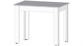 Стол Кай Цемент светлый/Белый в Нягани - nyagan.mebel-tymen.ru | фото