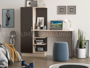 Стол компьютерный №1 Дуб беленый-венге в Нягани - nyagan.mebel-tymen.ru | фото