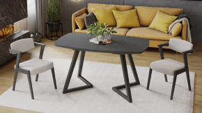 Стол обеденный «TESCA 2» Графит, Стекло графит матовое в Нягани - nyagan.mebel-tymen.ru | фото