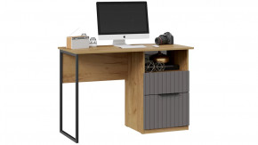 Стол письменный «Хилтон» Тип 1 Дуб Крафт золотой, Графит матовый в Нягани - nyagan.mebel-tymen.ru | фото