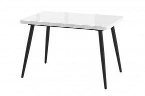 Стол раздвижной Borg-120, оптивайт белый/черный в Нягани - nyagan.mebel-tymen.ru | фото