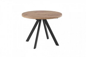 Стол раздвижной RONDO М-100, дуб велингтон/черный в Нягани - nyagan.mebel-tymen.ru | фото