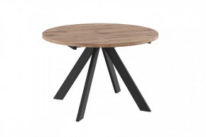 Стол раздвижной RONDO М-120, дуб велингтон/черный в Нягани - nyagan.mebel-tymen.ru | фото