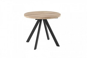 Стол раздвижной RONDO М-90, дуб каньон/черный в Нягани - nyagan.mebel-tymen.ru | фото