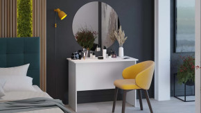 Стол с зеркалом тип 14 (1000) Белый Ясень в Нягани - nyagan.mebel-tymen.ru | фото