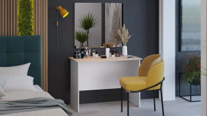 Стол  с зеркалом тип 14 (1000) Дуб Сонома, Белый Ясень в Нягани - nyagan.mebel-tymen.ru | фото