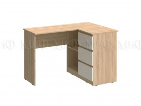 Стол угловой Челси Белый глянец холодный, сонома в Нягани - nyagan.mebel-tymen.ru | фото