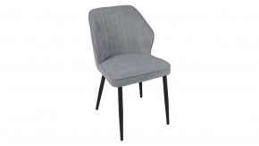 Стул «Крис» Черный муар, Микровелюр BRENDY Grey в Нягани - nyagan.mebel-tymen.ru | фото