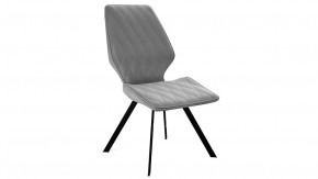 Стул «Матэо»  Черный муар, Микровелюр BRENDY Grey в Нягани - nyagan.mebel-tymen.ru | фото