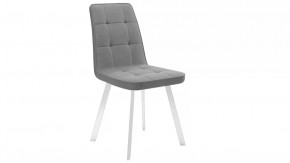 Стул «Рони»  Белый муар, Микровелюр BRENDY Grey в Нягани - nyagan.mebel-tymen.ru | фото