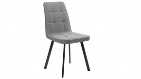 Стул «Рони»  Черный муар, Микровелюр BRENDY Grey в Нягани - nyagan.mebel-tymen.ru | фото