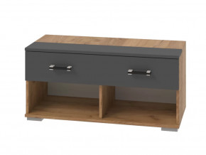 Тумба без подушки Бостон Секция-8 Дуб Вотан/Антрацит в Нягани - nyagan.mebel-tymen.ru | фото