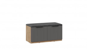 Тумба для обуви «Хилтон» Исп.2.2 Дуб Крафт золотой, Графит матовый в Нягани - nyagan.mebel-tymen.ru | фото