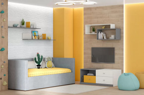 Тумба Клео Т-1, 1200 мм, графит, миндаль, солнечный Диал в Нягани - nyagan.mebel-tymen.ru | фото