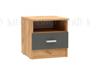 Тумба прикроватная Мартина ЛДСП Графит, Дуб крафт в Нягани - nyagan.mebel-tymen.ru | фото