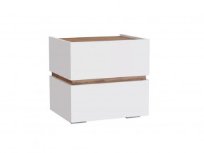 Тумба прикроватная  МС Аркон Белый/Дуб Вотан в Нягани - nyagan.mebel-tymen.ru | фото