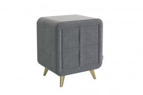 Тумба прикроватная Софи 2 графит (велюр) в Нягани - nyagan.mebel-tymen.ru | фото