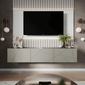 Тумба ТВМ-10 (без опор) (ш2000*г384*в400мм) ЛДСП Графит/ЛДСП Панакота в Нягани - nyagan.mebel-tymen.ru | фото