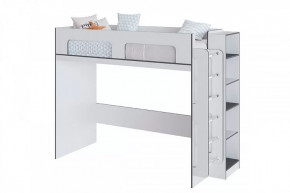 ТЭББИ Кровать-чердак (сп/м 900*2000мм), Белый-Графит серый (ЛАМЕЛИ) в Нягани - nyagan.mebel-tymen.ru | фото