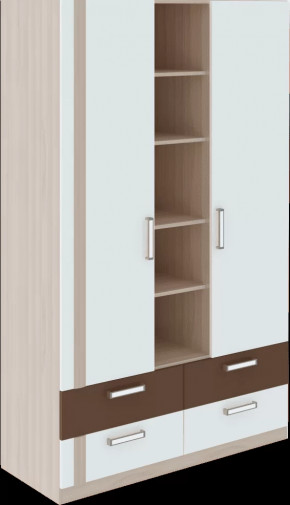 Волкер подростковая М02 Шкаф трехсекционный в Нягани - nyagan.mebel-tymen.ru | фото